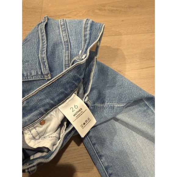 Mother  The Insider Crop Step Fray Jeans Out Of The Blue Size 26 25in - Picture 5 of 10
